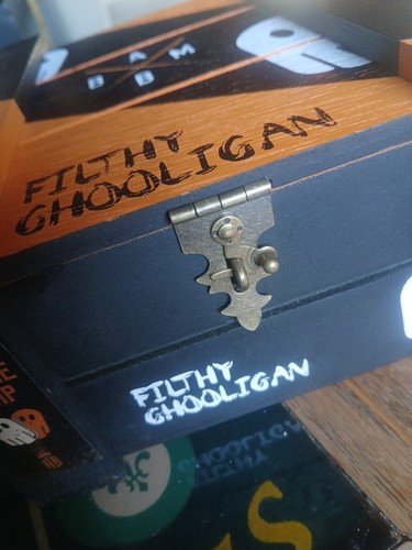 2025 ALEC BRADLEY Mercato Nero Sporco Ghooligan Scatola Vuota Sigari in Legno Halloween - Foto 4 di 12