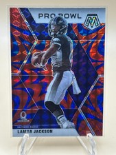 2020 Panini Mosaic - Pro Bowl Lamar Jackson #251 Reactive Blue Mosaic Prizm