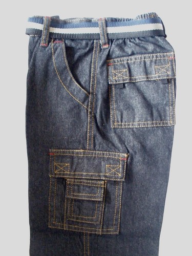 New Boy Cotton Multi Pockets with Belt Jeans size 10(10-12 yrs),12(12-14yrs) - Picture 10 of 12
