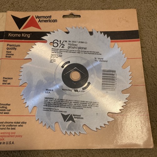 2 Vermont American 6-1/2" Krome King Saw Blades 25327 K39612 Made In USA New - Picture 3 of 5
