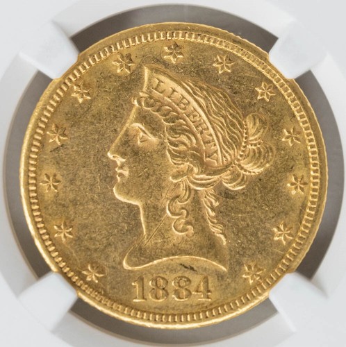 1884-CC $10 Gold Liberty AU58 NGC 949502-5 - Picture 3 of 4