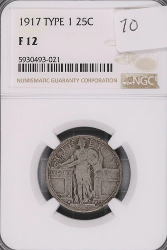 1917 Standing Liberty Silver Quarter Type 1 - NGC F-12 #021