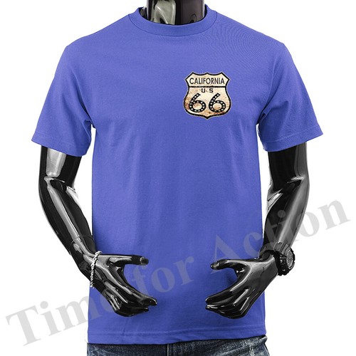 Route 66 California Sign on Left Chest Grafik T-Shirt Tee - Bild 14 von 15