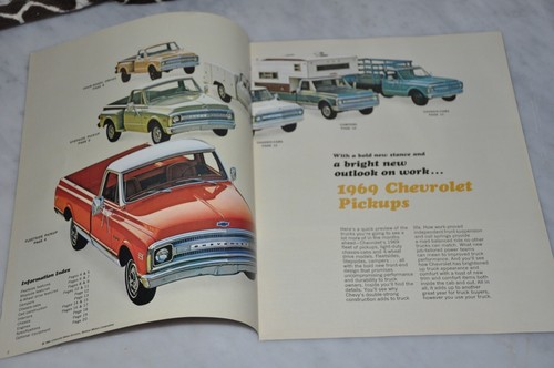 Camión camioneta Chevy 1969 catálogo original/folleto Chevy 1969 lote antiguo - Imagen 2 de 12