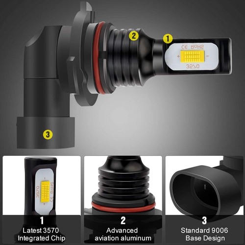 For Chevy Malibu 1998-2003 - LED Headlight Kit High & Low Beam Combo 6000K Bulbs - Picture 4 of 14