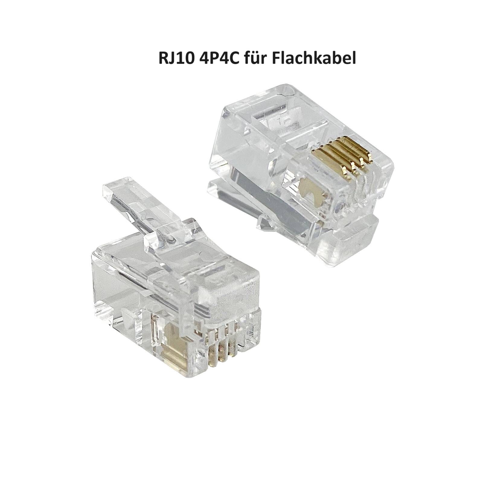 Westernstecker Crimp Stecker Western RJ10 RJ11 RJ12 RJ45 Flachkabel