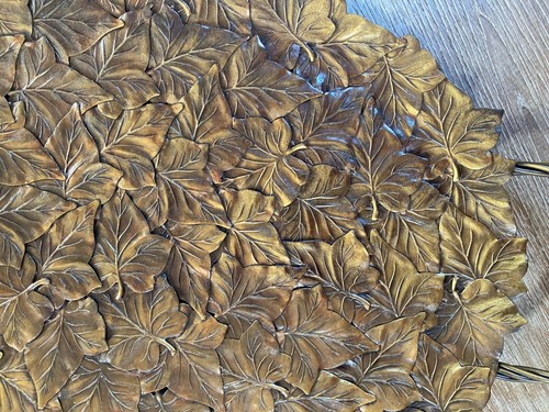 Neiman Marcus Maple Leaves Tray Metal in Gold Italy - Picture 6 of 8
