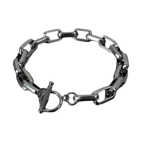 Hip Hop Bracelet Stainless Steel Bracelet Mens Womens Couple Trendy Cuban Chain - Picture 5 of 13
