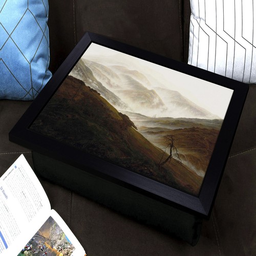 Berglandschaft mit Nebel von Caspar David Friedrich Schoß Tablett gepolstert - Bild 3 von 4