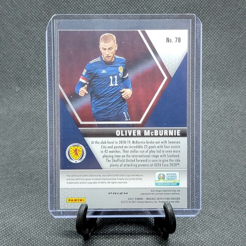 2021 Panini Mosaic OLIVER McBURNIE #78 PINK CAMO PRIZM SP Rookie RC Scotland - Picture 4 of 4