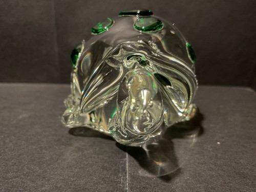 Murano Style Art Glass Heavy Turtle Paperweight Figure - Picture 4 of 6
