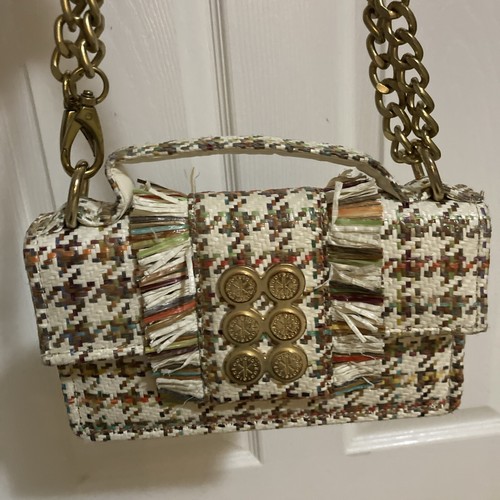 KOORELOO Petite Basset Fransen Raffia Multicolor Crossbody Kette Riemen Handtasche Tasche - Bild 7 von 14
