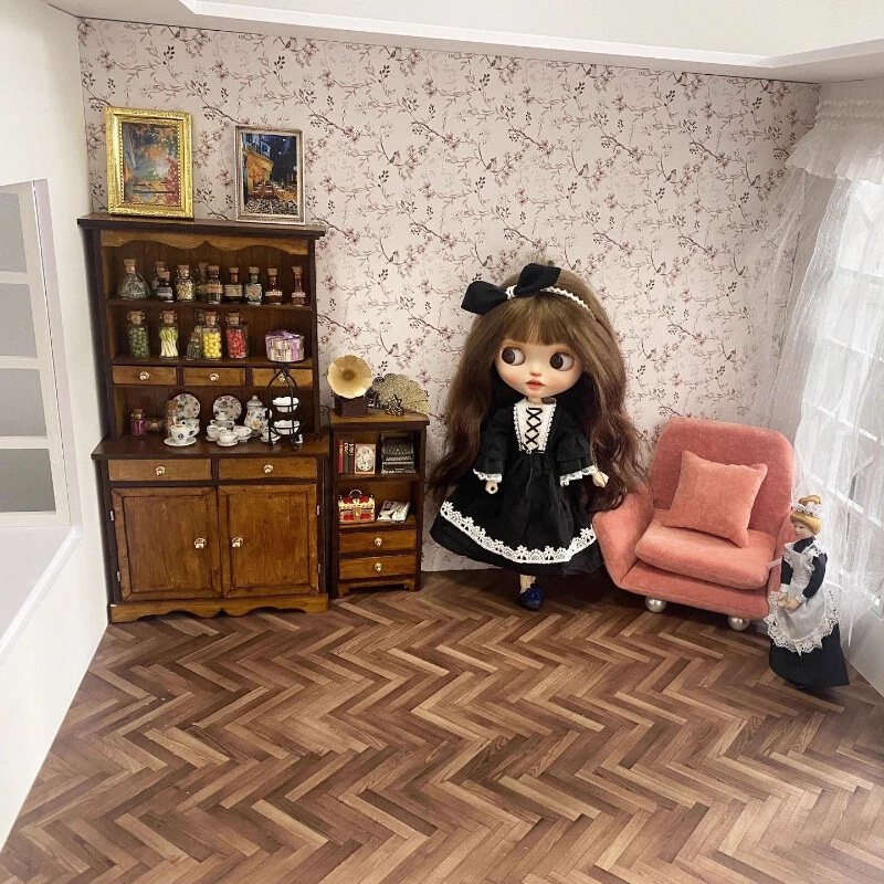 1:12 1/6 Scale Dollhouse Miniatures Accessories Vintage Floor Building Decor - Image 3 of 4