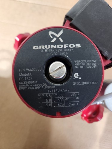 Grundfos UPS32-160/2, 3-Speed Circulator Pump (3/4 HP, 115V) - Picture 6 of 6