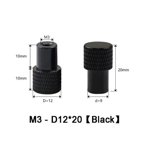 Aluminum Anodised M2.5M3M4M5 Blind Hole High Knurled Thumb Nuts Grip Knobs Nut - Picture 18 of 53