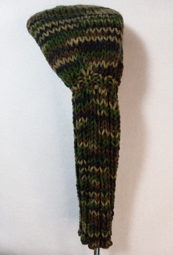 Camouflage hand knit golf club head covers for driver, woods, hybrids, irons - Picture 10 of 18