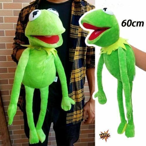 60cm Kermit the Frog Hand Puppet Soft Plush Stuffed Doll Toy Kids Birthday Gift~ - Picture 2 of 20