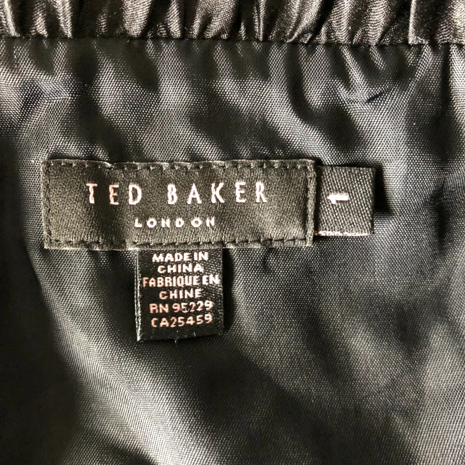 Ted Baker London sz 1/S Black Jumpsuit Back Cut Out Jogger leg zipper Pocket  VK - Изображение 2 из 4
