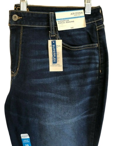 Womens Superflex Mid Rise Ankle Denim Jeans Jrs Sz 19 NWT Arizona Jean Co - Picture 6 of 7