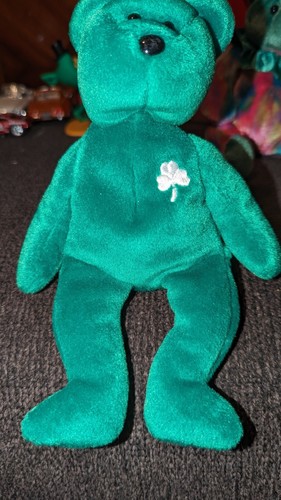 TY Beanie Baby Erin the Bear 1997 Collectible Green Clover Bear Retired #4186 - Picture 3 of 4