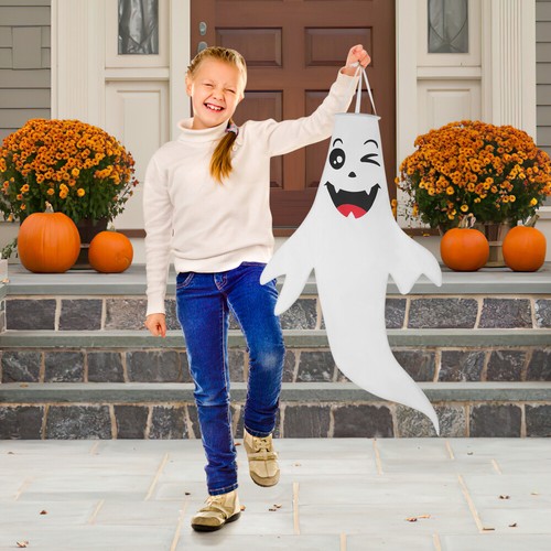 LED Lights Ghost Windsock Hanging Halloween Decorations Garden Outdoor Home Prop - Picture 14 of 15