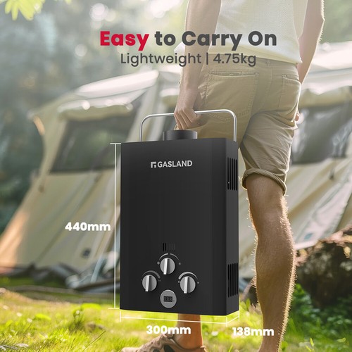 GASLAND Portable Gas Hot Water Heater Outdoor Camping Instant Hot System Caravan - Picture 5 of 28