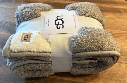 NEW UGG Classic Fluff Throw Blanket 50” x 70” Fawn - 第 4/6 張圖片