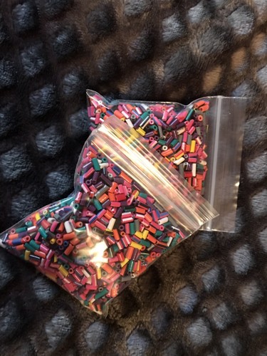 2X TUBE~ Plastic Small Hole Tube Beads - Pink Mix Bags = ABOUT 3 oz- BUY IT NOW! - Picture 4 of 7