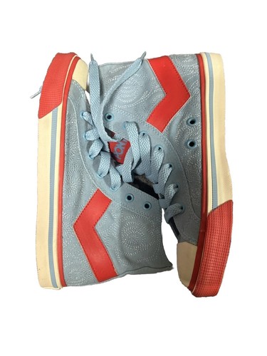 Vintage Pony Shooter Rose Hi Womens Shoe Size 8 Blue Red Canvas High Top - Picture 4 of 6