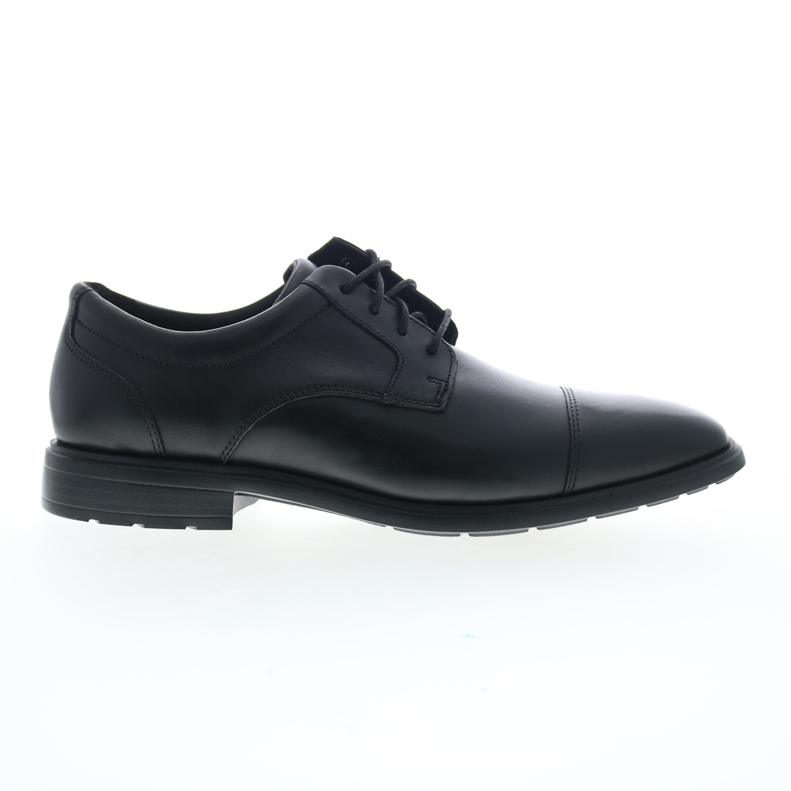 Мужские черные широкие оксфорды Rockport Dressports Work Cap Toe Cap Toe Shoes 7