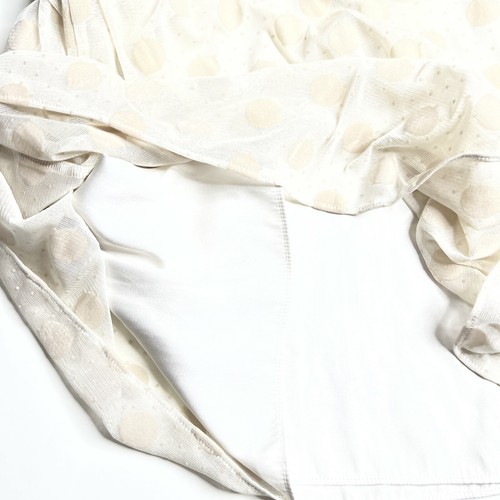 Camicia Alexander McQueen MCQ taglia 38 crema arricciacapelli tulle a pois trasparente A020823 - Foto 6 di 9