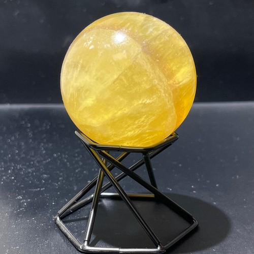 264G Natural Amarillo Fluorita Cuarzo Cristal Bola Esfera Curación+Soporte - Imagen 11 de 17