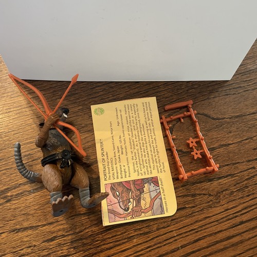 TMNT (Playmates, 1988) Vintage SPLINTER Near Complete W/ WEAPONS RACK file card - Picture 9 of 10