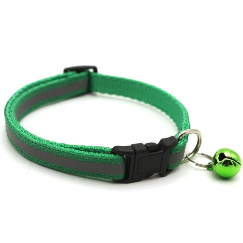 Cat Collar Softweave Soft Weave Elasticated Reflective Metal Buckle & Bell ❥ - Picture 9 of 26