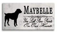 Rottweiler Memorial Stone Personalized Dog Garden Plaque Grave Marker Outdoor or