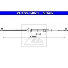 ATE Handbremsseil bremsseil hinten für VW Polo Seat Ibiza IV Sportcoupe