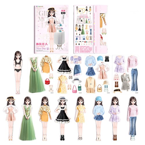 Magnetic Dress Up Set Creative Magnet People Clothes Dress Up Toy Dolls for Girl - Picture 3 of 16