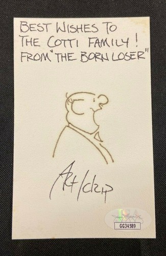 ORIGINAL signed drawing artwork *Art / Chip Sansom* The born loser W/JSA COA - Picture 3 of 4