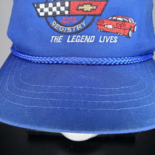 VTG Yupoong Chevrolet ZR1 LT5 #448 The Legend Lives Adjustable Strap Hat OSFA - Picture 3 of 16