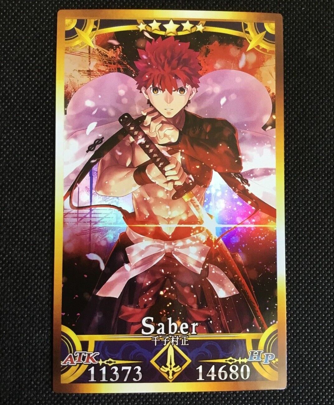 Fate Grand Order FGO Arcade Card Saber Senji Muramasa Emiya Prisma Portrait  Holo