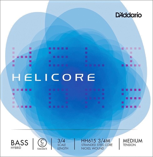 D'Addario Helicore Hybrid Bass Single C (Extended E) Saite, 3/4 Scale, Medium T - Bild 2 von 2