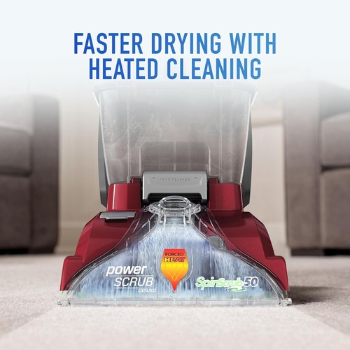 Hoover Power Scrub Deluxe Carpet Cleaner Machine, Upright Shampooer,FH50150, Red - Picture 3 of 8