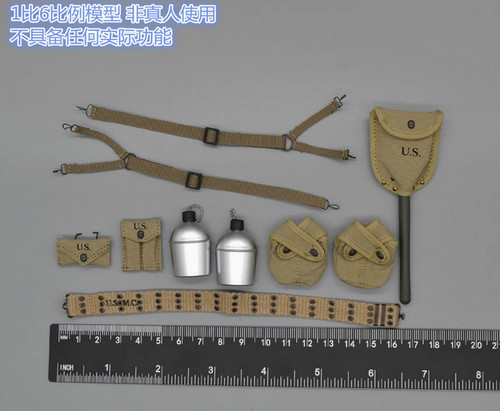 FP013B 1/6 männlicher Soldat Gürteltaschen Zubehör Modell für 12" WWII US Marine Corps - Bild 1 von 1