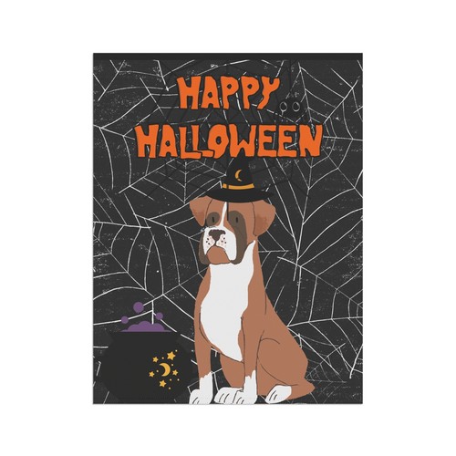 Halloween Boxer Hund Garten & Haus Flagge - 2 Größen - tolles Geschenk für Boxerbesitzer! - Bild 4 von 11
