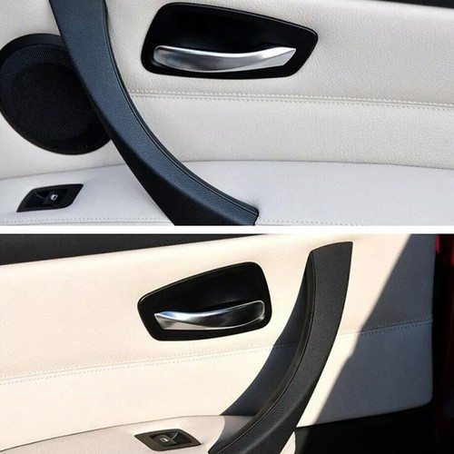 4Pcs Black For BMW E90 328i Rear Left+Right Inner Door Handle Pull Trim CoverZ2 - Picture 6 of 7