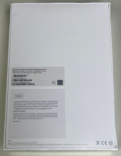 Apple iPad mini 2 16GB Wi-Fi Space Gray ME276LL/A A1489 iOS 8 NEW Sealed - Picture 4 of 5