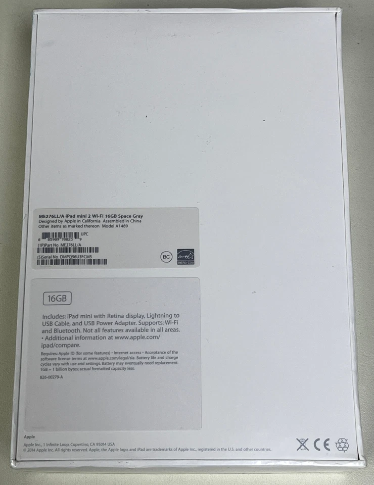 Apple iPad mini 2 16GB Wi-Fi Space Gray ME276LL/A A1489 iOS 8 NEW Sealed - Image 4 of 4