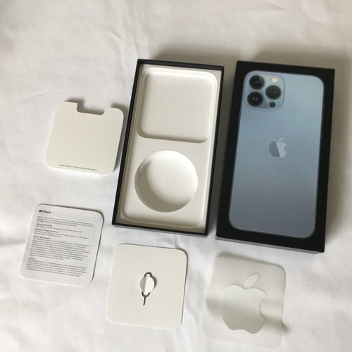 iPhone 13 Pro Max ( Empty Box Only ) Original Sierra Blue 128GB Cell Phone - Photo 11 sur 24