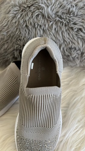NIKKI 2 WOMENS KNIT LACELESS CASUAL & FASHION SNEAKERS IN TAUPE Size 5 1/2 - Picture 5 of 7