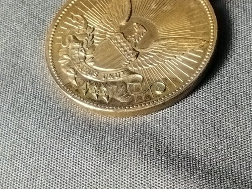 1890 Chicago CHI-90 kpa Hotel Bismark merchant Illinois Token gold plated copper - Picture 8 of 11